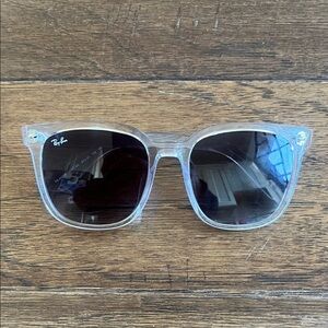 Ray-Ban Clear Oversized Sunglasses and Black Sunglasses Case